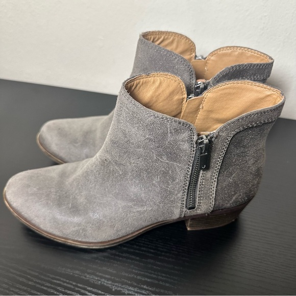 Lucky Brand Gray Ankle Boots - Picture 1 of 8